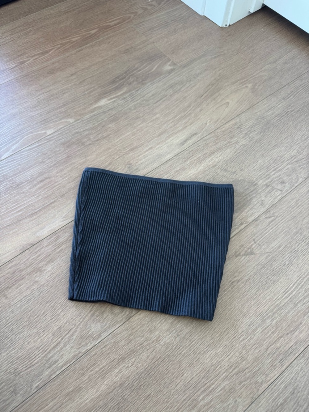 Babaton Navy Ribbed Tube Top